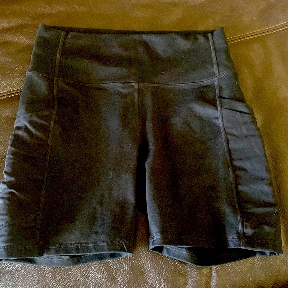 Fabletics powerhold shorts with mesh side pockets